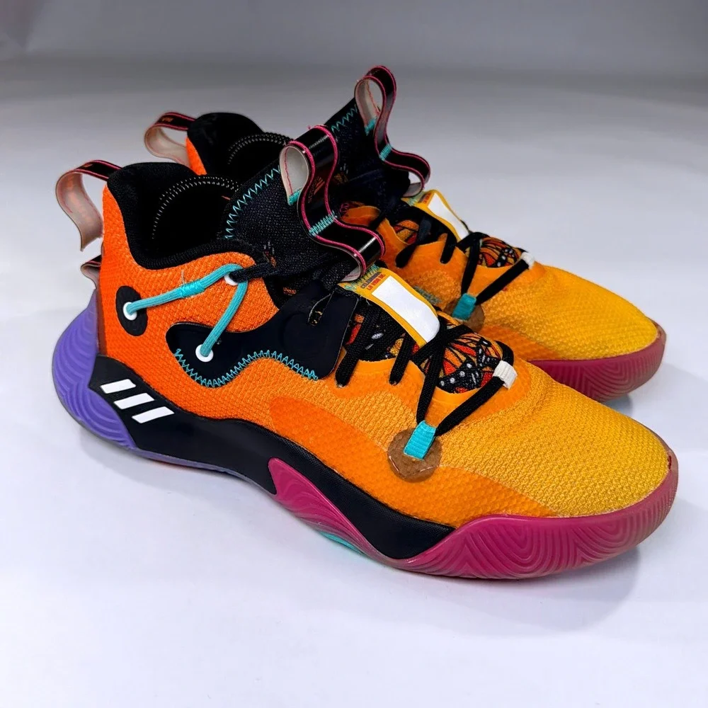 Adidas Harden Stepback 3 Basketball Sneaker Mens 8 Orange 